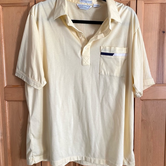 Vintage Idletime Mens 70s Yellow 1/4 Button Short Sleeve Polo Shirt Size XL - Picture 4 of 12